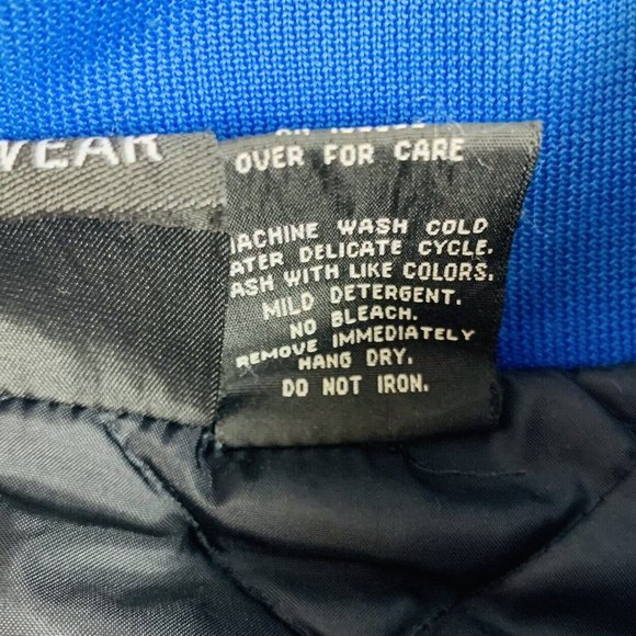 VTG Brooklyn Basketball 90s Lady Canes Varsity Bomber Jacket Sz XL Auburn Royal - Picture 8 of 15